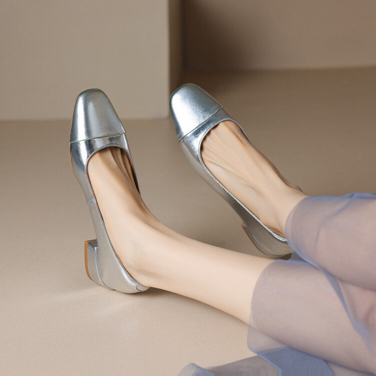 小香风真皮玛丽珍单鞋女2023年新款芭蕾法式金属银色春秋小银鞋,居家布艺,居家婚庆拖鞋,淘宝优惠券,粉丝福利购,淘宝优惠卷