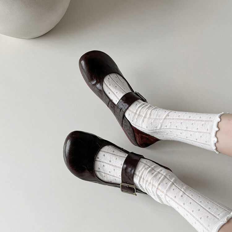 平底时尚真皮浅口羊皮玛丽珍鞋圆头小皮鞋春夏季法式复古配长裙子,居家布艺,居家婚庆拖鞋,淘宝优惠券,粉丝福利购,淘宝优惠卷