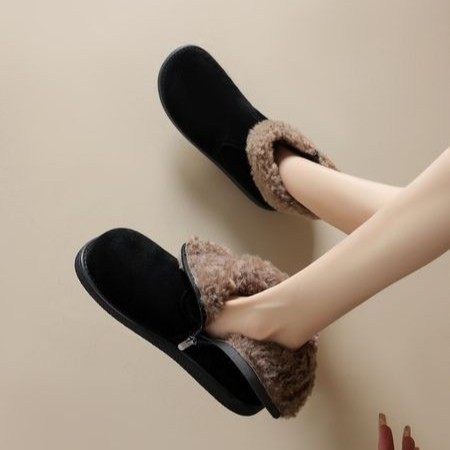 巨软小暖炉牛皮保暖加厚平底大棉雪地靴2024冬季新款毛毛短靴棉靴,居家布艺,居家婚庆拖鞋,淘宝优惠券,粉丝福利购,淘宝优惠卷