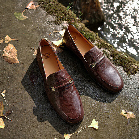 2024春季新款羊皮乐福鞋时尚平底圆头一脚蹬豆豆鞋百搭粗跟小皮鞋,居家布艺,居家婚庆拖鞋,淘宝优惠券,粉丝福利购,淘宝优惠卷