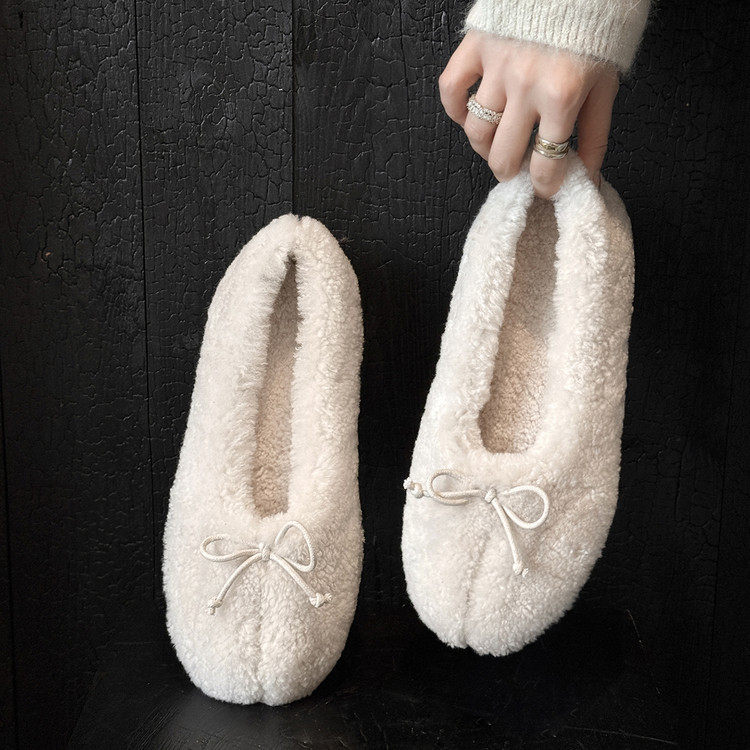 1cm毛毛鞋女鞋2025冬季羊羔毛保暖豆豆鞋外穿一脚蹬加绒平底单鞋,居家布艺,居家婚庆拖鞋,淘宝优惠券,粉丝福利购,淘宝优惠卷