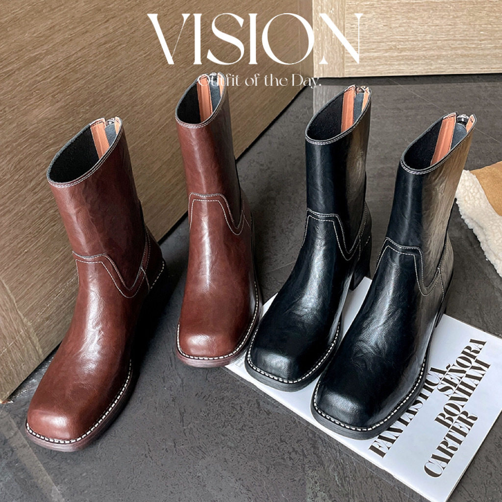 2024新款秋冬高跟鞋真皮粗跟马丁靴水洗牛皮复古切尔西靴子瘦瘦靴,居家布艺,居家婚庆拖鞋,淘宝优惠券,粉丝福利购,淘宝优惠卷