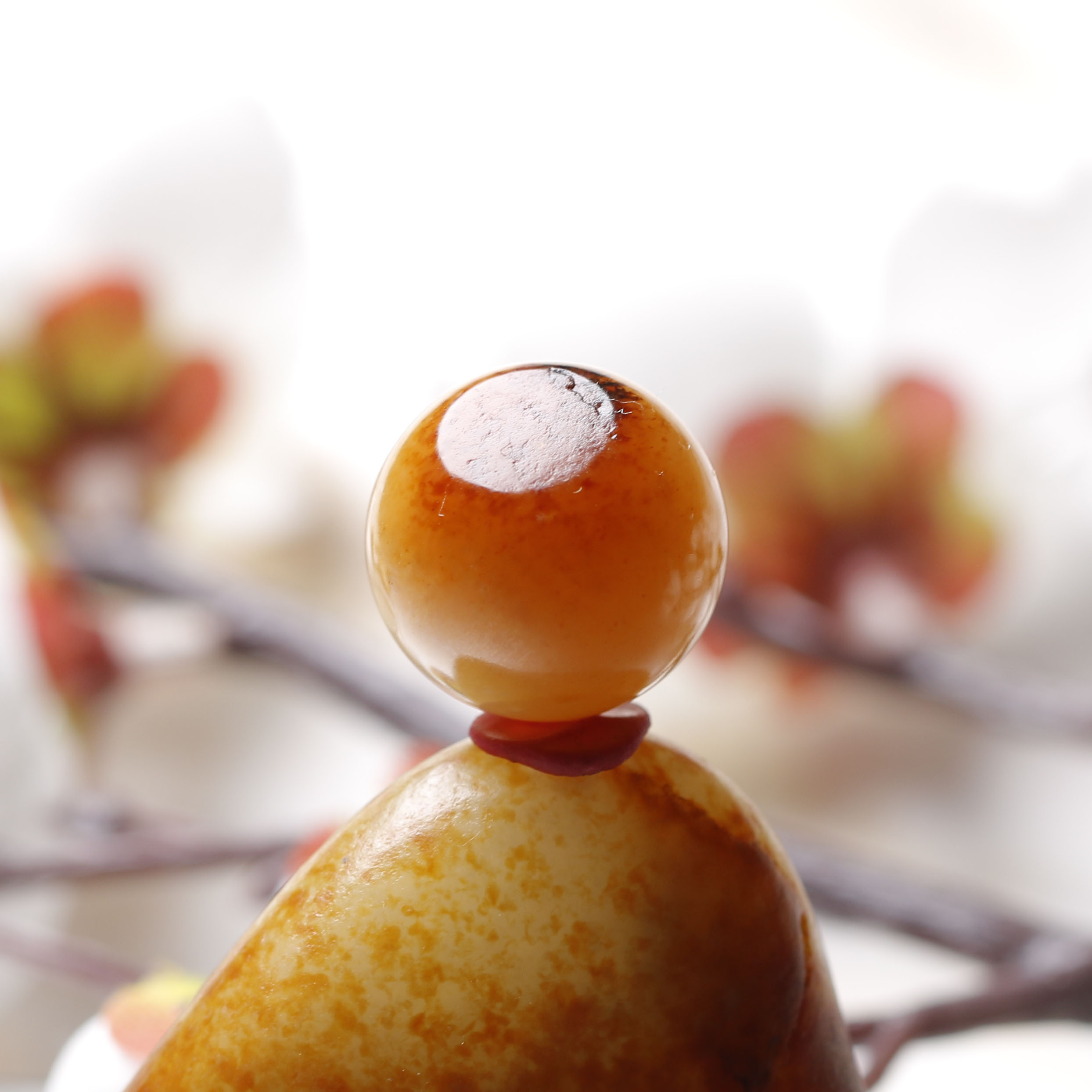 新疆和田玉籽料黄沁圆珠单珠配珠