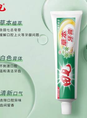 田七去口臭洁白固齿中草药牙膏