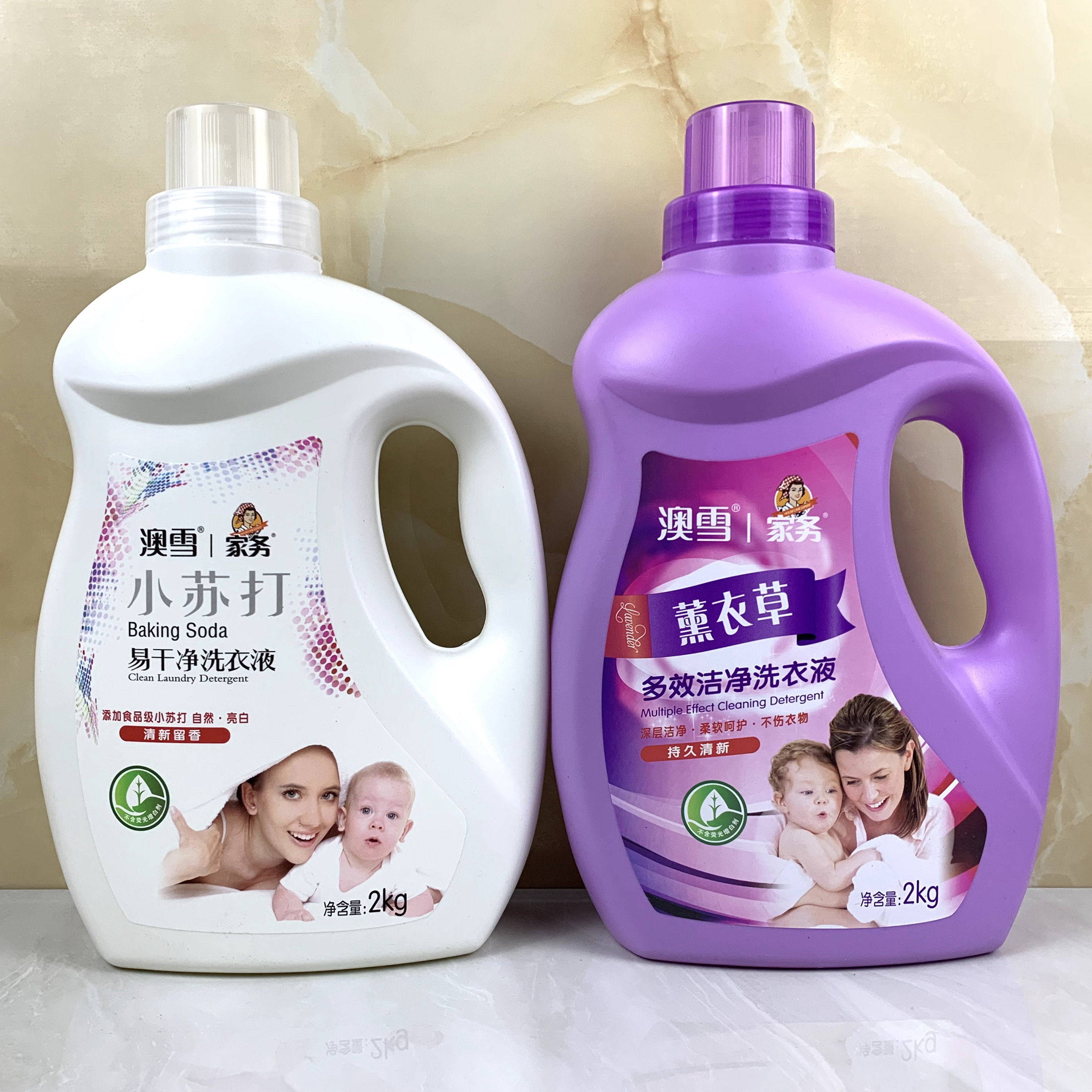澳雪新款家务2kg小苏打薰衣草易干净清新留香易漂除菌洗衣液4斤