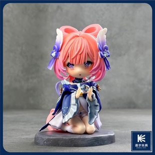 【原神】珊瑚宫心海 Q版坐姿美少女动漫手办模型国产实拍 二次元