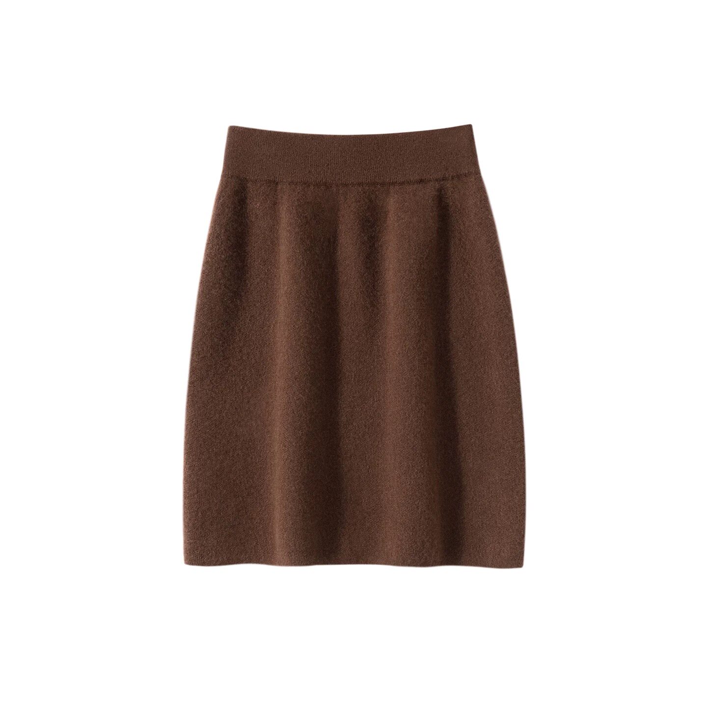 极简风格山羊绒裙子女半身裙高腰显瘦包臀A字短裙秋冬针织一步裙