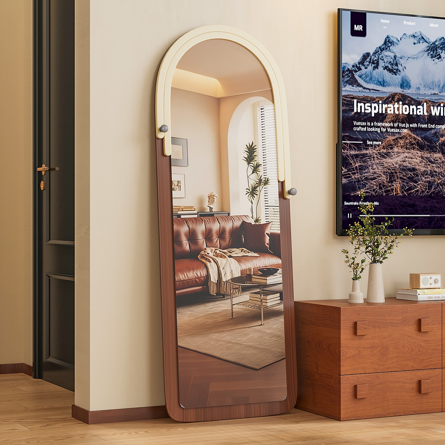 镜子中古风穿衣镜服装店卧室落地