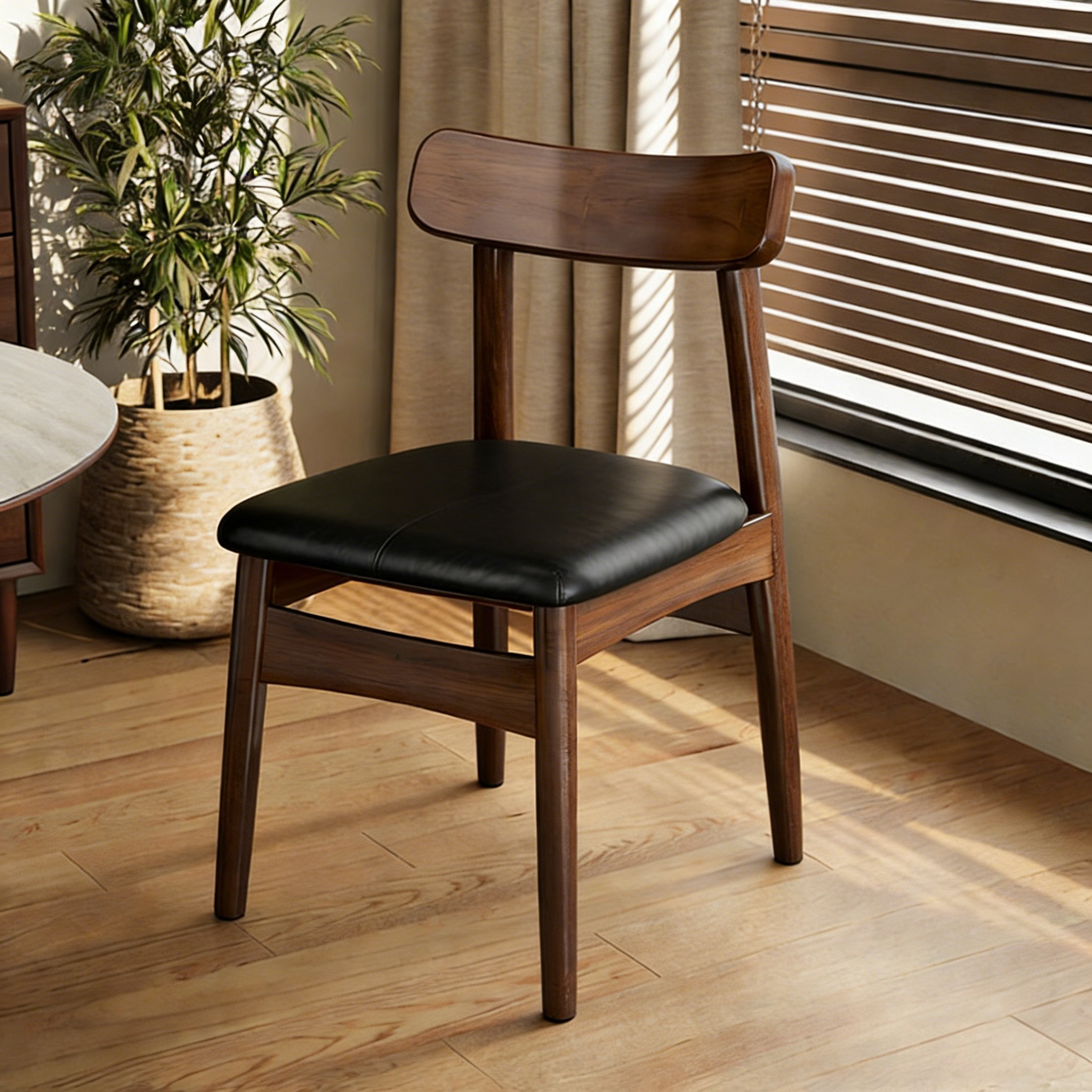 中古风餐椅家用餐桌椅实木椅子靠背凳子小户型牛角椅餐厅不占空间,住宅家具,餐椅,淘宝优惠券,粉丝福利购,淘宝优惠卷