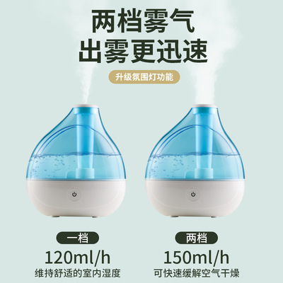 新款加湿器 静音卧室香薰t机 家用大容量补水加湿雾化器空气净化d