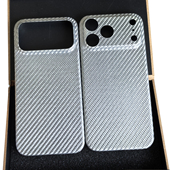 银亮白色适用苹果17promax凯夫拉手机壳iphone17pro碳纤维包镜头Air轻薄防摔散热保护套高级高档商务创意亮黑