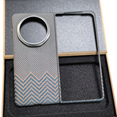 适用于V5荣耀MagicV3凯夫拉手机壳碳纤维折叠屏磁吸全包轻薄防摔中轴保护套至臻版 高级感高端原装 敦煌橙