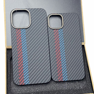 适用于iPhone15pro苹果13mini凯夫拉14promax碳纤维手机壳12磁吸无线充电轻薄保护套plus