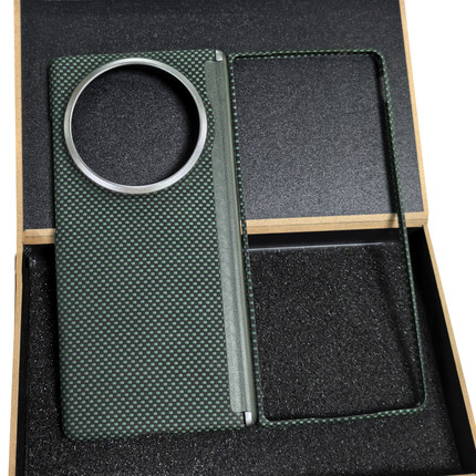适用VivoXFold5/Fold3pro凯夫拉手机壳xfold2碳纤维600D细纹磁吸轻薄防摔中轴保护套折叠高档硬外壳前盖