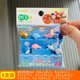 Японские кухонные безопасные вилки для фруктов m'sa, детские обеденные наборы с животными из мультфильмов, декоративные вилки, выборки для фруктов