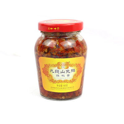 宁远嶷凤 九嶷山兔排剁辣椒185克 辣椒酱 香辣下饭菜湖南永州特产