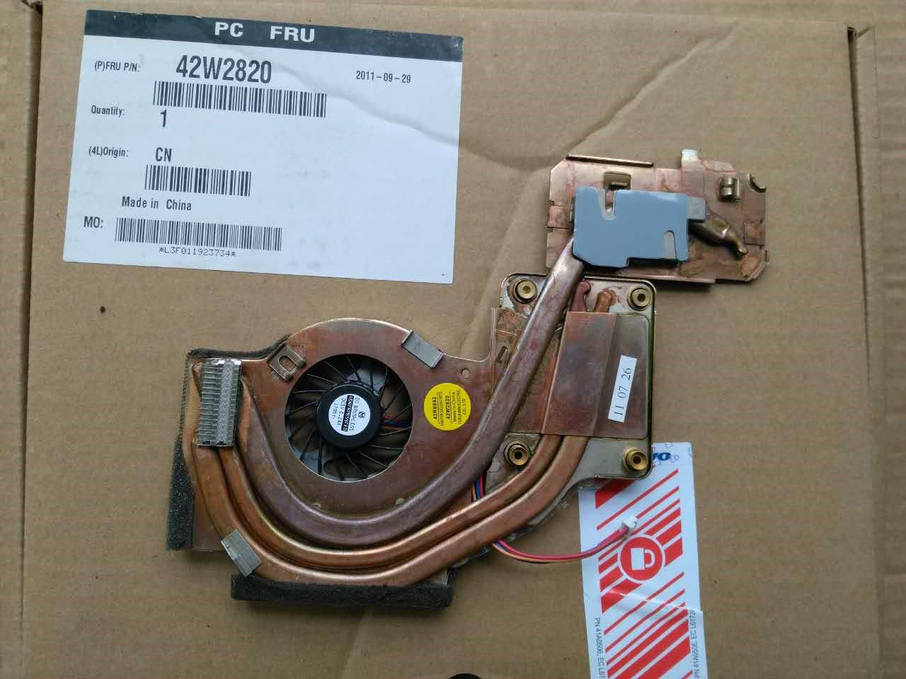 适用 Thinkpad IBM T61 T61P 风扇散热器片模组 42W2820 42R9982