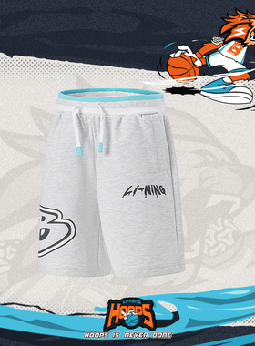 李宁男童夏季短裤大童篮球系列宽松版针织运动短裤YKYU063--B品