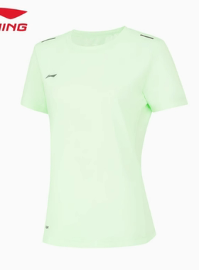 李宁运动短袖2024夏女子训练跑步速干透气圆领休闲T恤ATSU552-B品