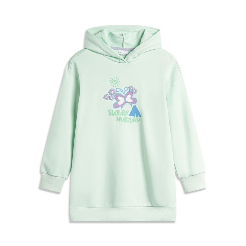 李宁运动裙女童春秋运动生活系列透气宽松休闲连衣裙YSKU018-B品