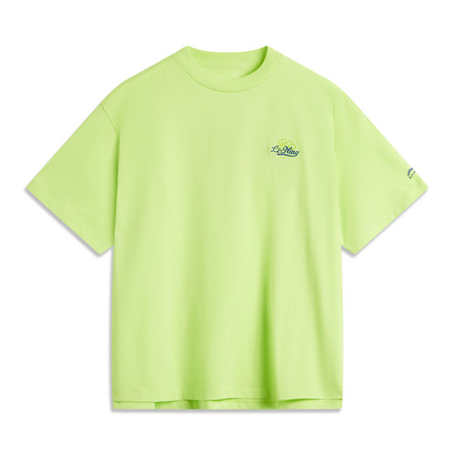 LI-NING/李宁短袖女吸汗透气潮流运动休闲T恤文化衫AHSU522
