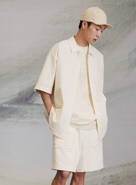 李宁 x 成龙联名功夫系列男子宽松翻领休闲短袖衬衫ASHU031-2