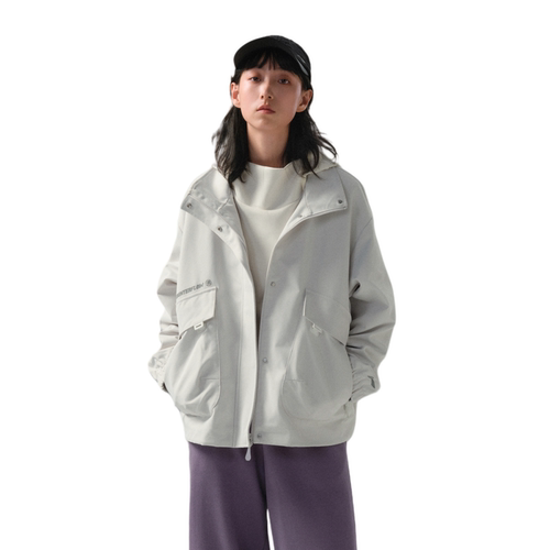 李宁CF溯夹克女士秋季新款宽松休闲百搭梭织工装外套AJDU284-B品