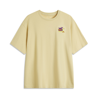 LI-NING/李宁夏季女款时尚运动生活系列宽松短袖T恤AHSU880-B品