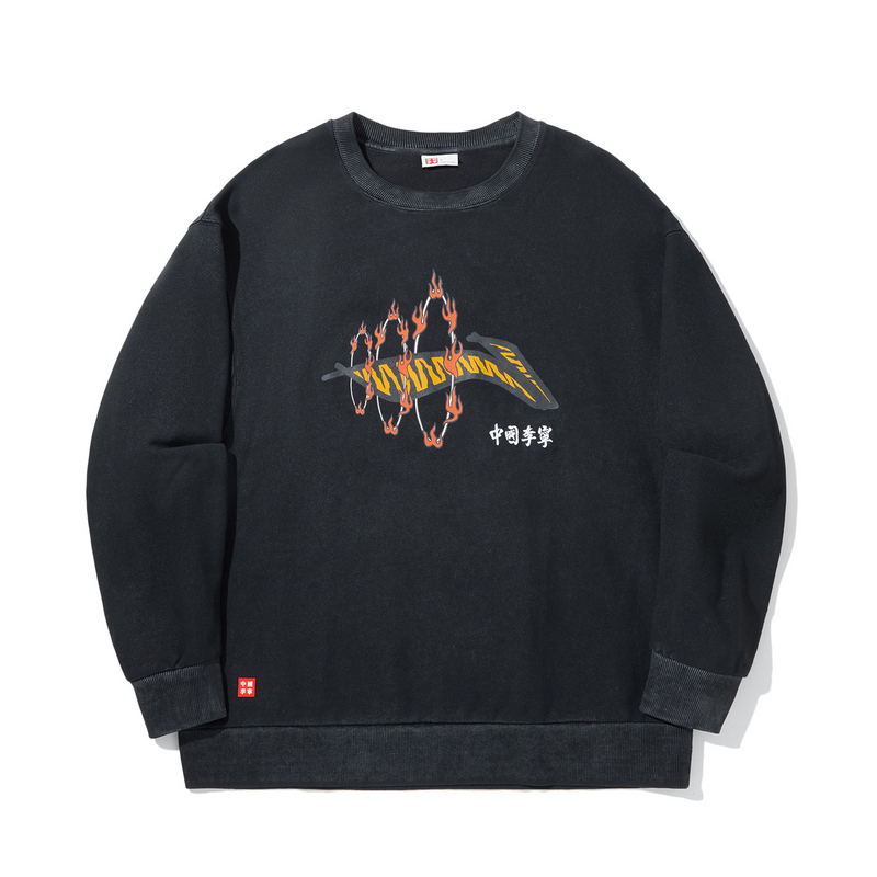 李宁卫衣男女同款宽松型套头无帽卫衣休闲时尚百搭AWDUB55-B品