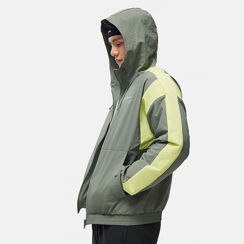 李宁风衣男子春季健身系列简约透气宽松休闲运动风衣AFDU061-B品