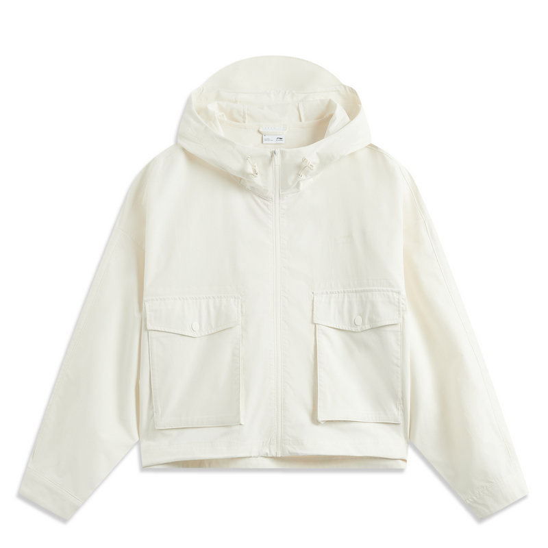 李宁运动风衣秋季款跑步系列女子舒适立领休闲外套AFDUA02-B品