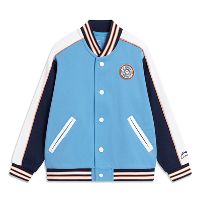 李宁卫衣男童秋季运动生活系列常规休闲开衫无帽卫衣YWDT201-B品