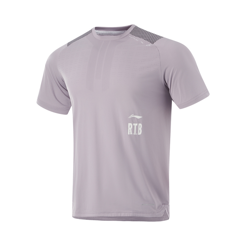 李宁短袖夏季男子健身系列舒适透气简约常规短袖T恤衫ATSU423-B品