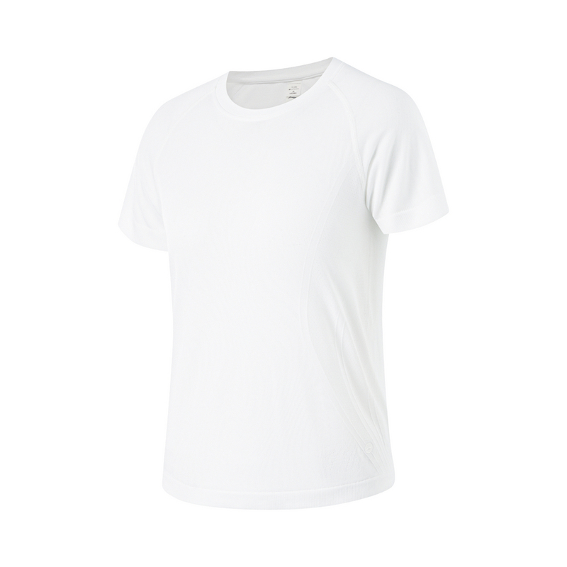 李宁短袖秋女跑训系列舒适透气简约百搭贴身型短袖T恤ATSU036-B品