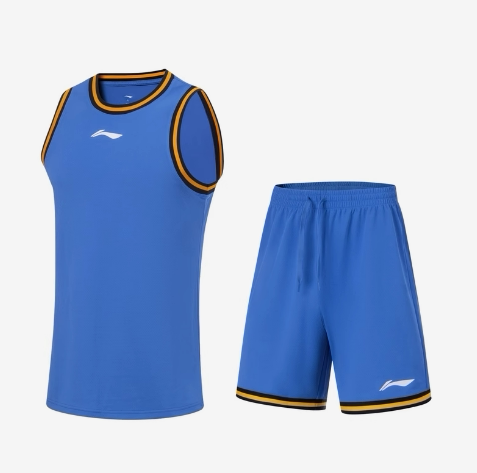 李宁男款篮球系列舒适时尚透气运动休闲比赛服套装AATT001