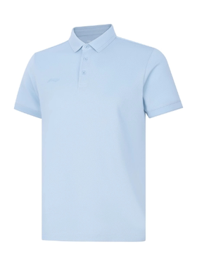 李宁运动POLO衫男2024春季透气翻领吸湿排汗休闲短袖APLU195--B品