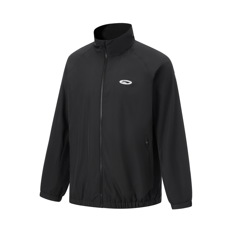 李宁夹克男款春季CBA篮球系列简约宽松休闲夹克外套AJDU005--B品