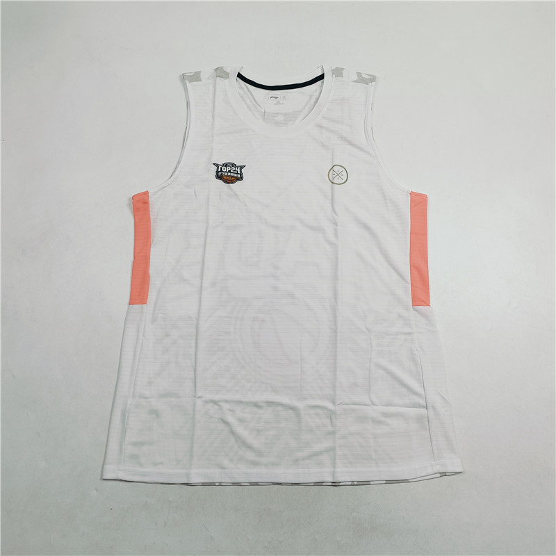 李宁韦德篮球比赛服男夏季新款吸汗舒适logo休闲无袖上衣AAYR439
