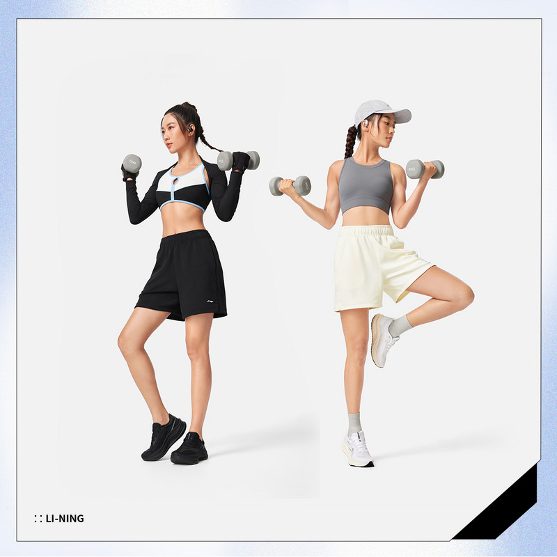 李宁夏季女子健身系列宽松短卫裤热汗运动休闲短裤裤子AKSV438,运动服/休闲服装,运动中长裤／短裤,淘宝优惠券,粉丝福利购,淘宝优惠卷