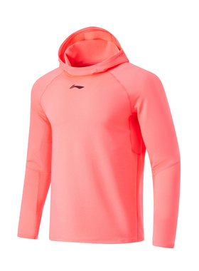 李宁卫衣男春季篮球CBA时尚舒适简约常规套头连帽卫衣AAEU003-B品