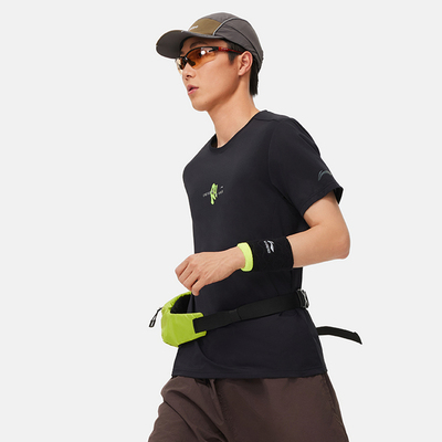 李宁短袖秋男款跑训系列舒适透气简约常规休闲短袖T恤ATSU059-B品