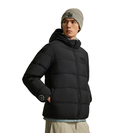 李宁男子韦德系列常规型短羽绒服保暖舒适简约AYMU001-B品
