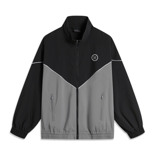 B品 韦德系列舒适透气宽松休闲运动风衣AFDU657 李宁风衣男款 春季