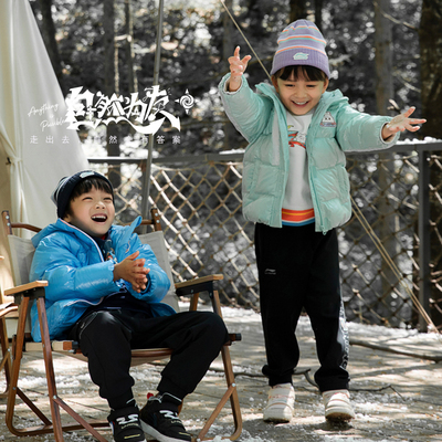 LI-NING/李宁童装女小童防风舒适休闲秋冬短款羽绒服YYMT032-B品