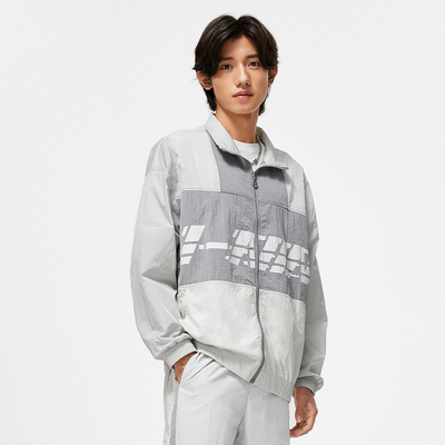 李宁运动潮流系列男女同款夹克秋季时尚宽松型运动服外套AJDT405