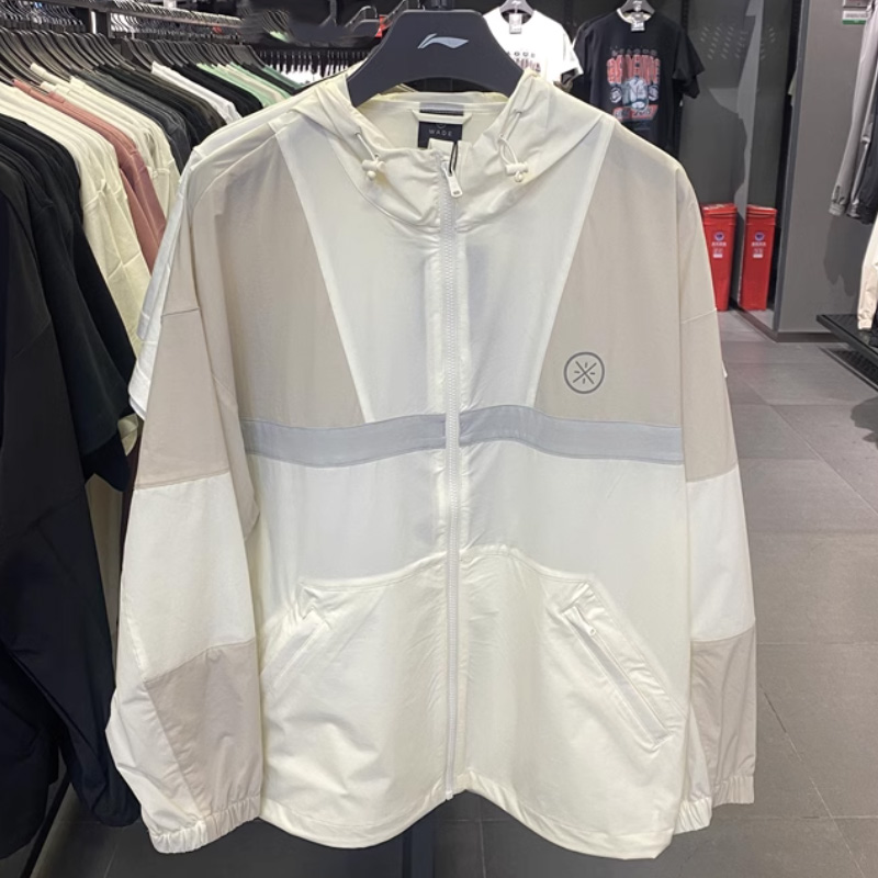 李宁风衣男春季韦德系列舒适百搭宽松休闲运动风衣AFDU655--B品