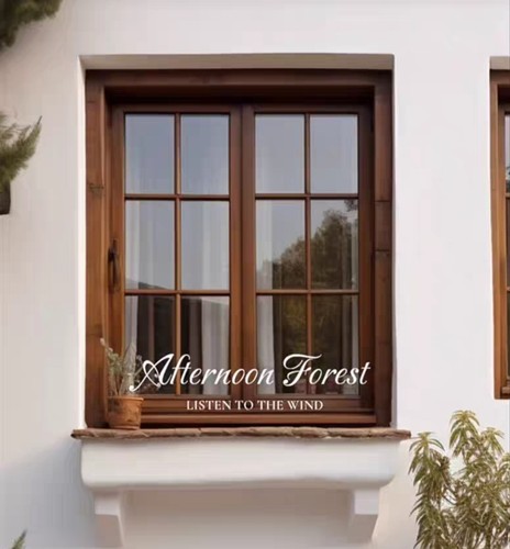 定制实木平开窗户外推玻璃窗实木窗推拉窗原木框窗左左右折叠木窗