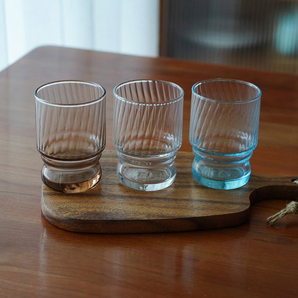 然而家 日本进口Aderia阿德利亚玻璃杯水杯家用牛奶杯果汁杯酒杯