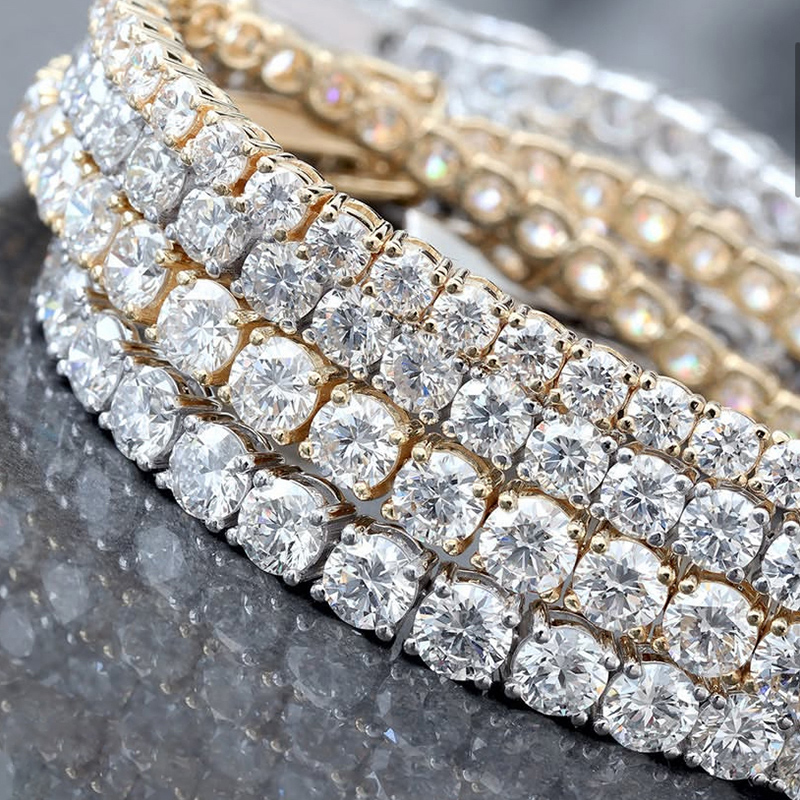 18k金網球手鏈女輕奢高級感