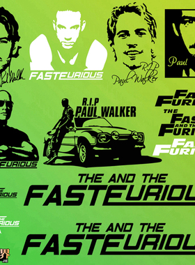 速度与激情Fast & Furious范·迪塞尔保罗·沃克道恩·强森车贴纸